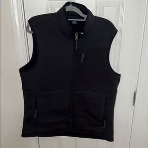 Black Sleeveless Zip-Up Vest